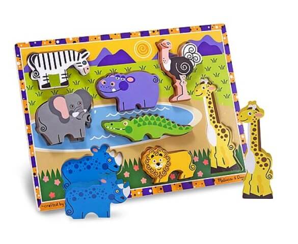 Melissa & Doug Chunky Puzzle - Safari - Image 2