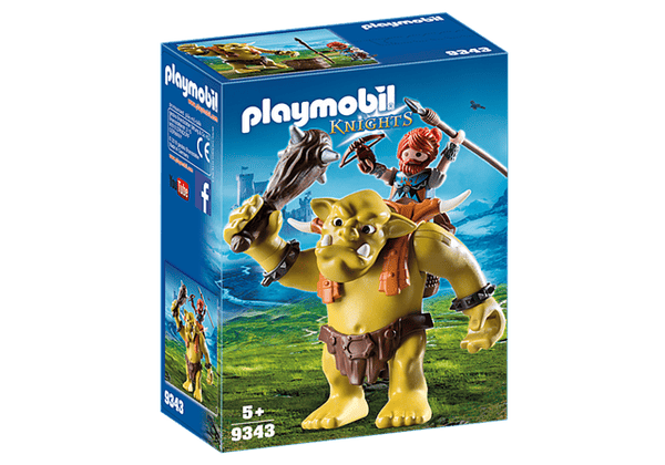 Giant Troll with Dwarf Fighter Playmobil 9343