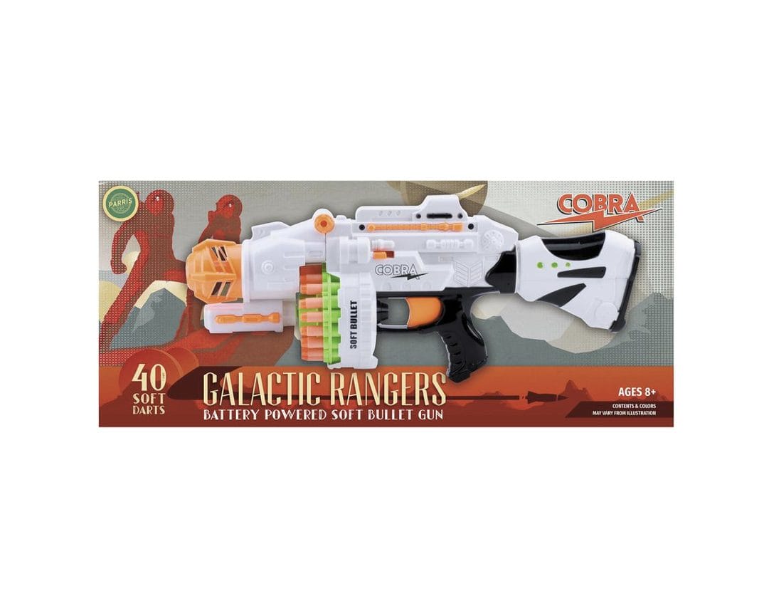 Galactic Rangers Cobra Battery Operated Soft Bullet Toy Gun by Parris Toys