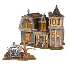 Department 56 The Munsters 1313 Mockingbird Lane Lit Building and Gate Figurine