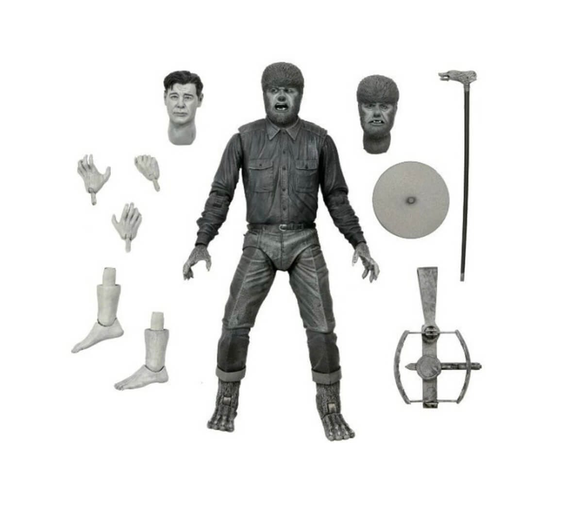 Universal Monsters The Wolf Man Ultimate 7" Action Figure (Exclusive Version, Black & White)