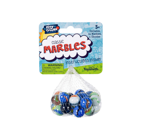 Marbles, Playground Classics Pack of 25 Classic Marbles by Toysmith