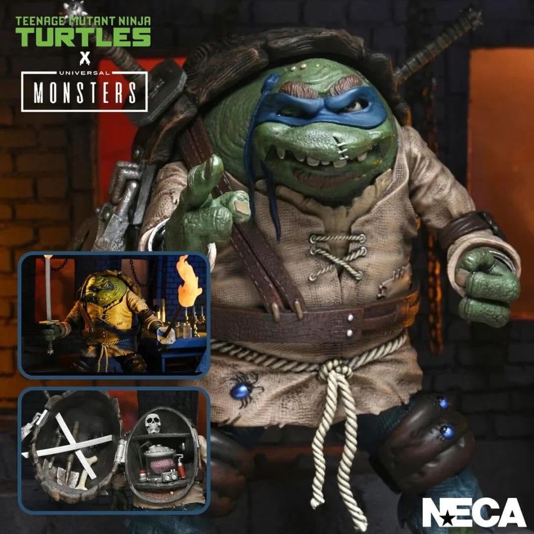 Universal Monsters x Teenage Mutant Ninja Turtles Ultimate Leonardo as The Hunchback Action Figure - Image 4