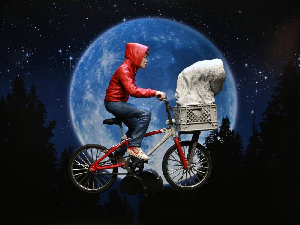 E.T. 40th Anniversary E.T. & Elliot with Bicycle Figure by Neca