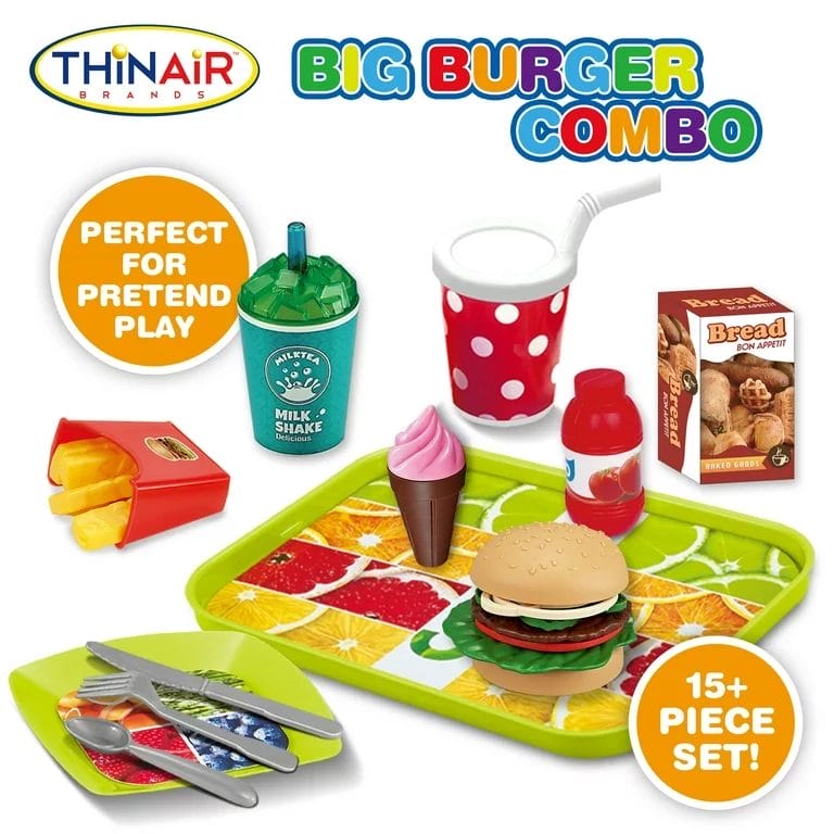 Big Burger Combo Play Food Set by Thin Air - Image 3