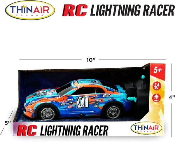 R/C Lightning Racer - Blue and Orange - Image 3