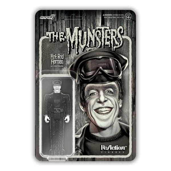 The Munsters - Hot Rod Herman (Grayscale) Wave 3 Action Figure by Super7