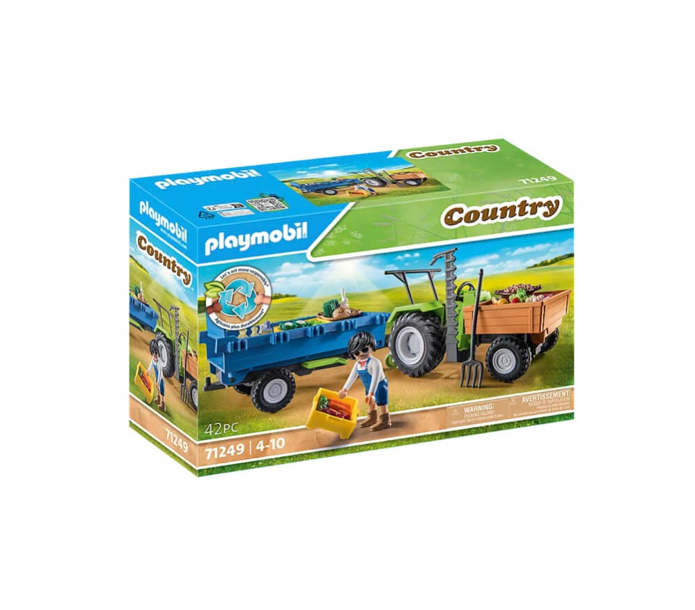 Playmobil Country Harvester Tractor with Trailer 71249