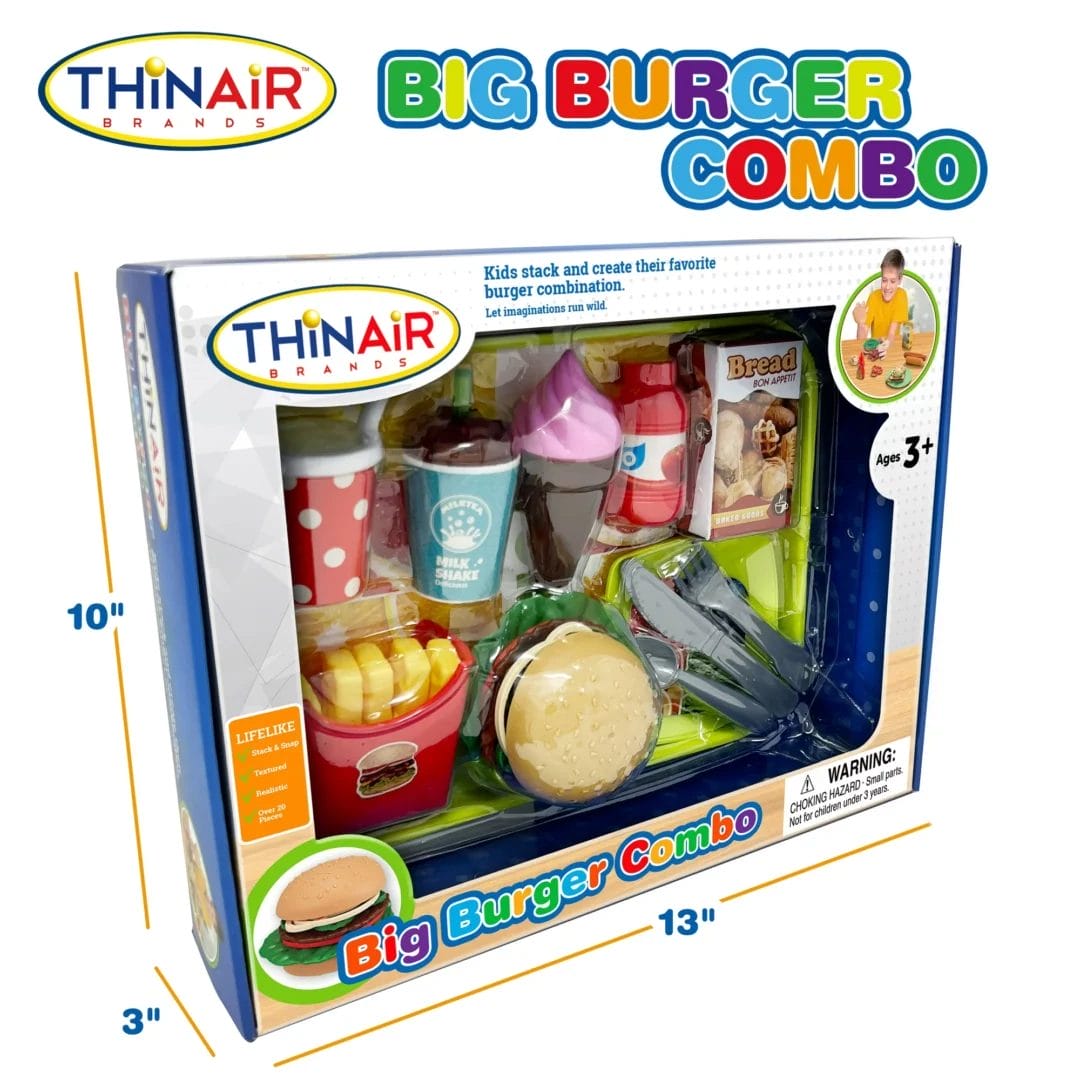Big Burger Combo Play Food Set by Thin Air - Image 2