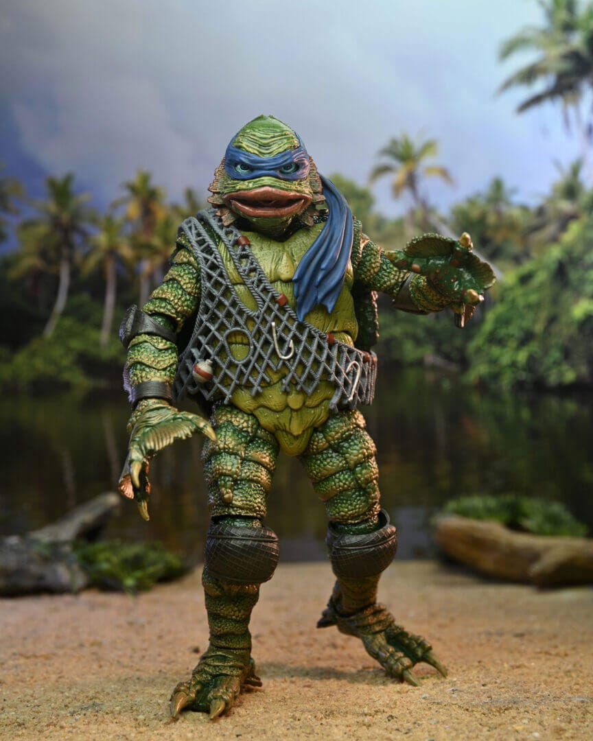 Universal Monsters x Teenage Mutant Ninja Turtles Ultimate Leonardo as Creature from the Black Lagoon by NECA - Image 4