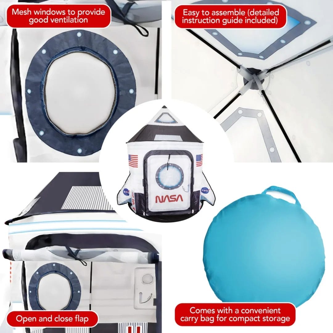 Rocket Ship Pop-up Indoor Tent by ArtCreativity - Image 5