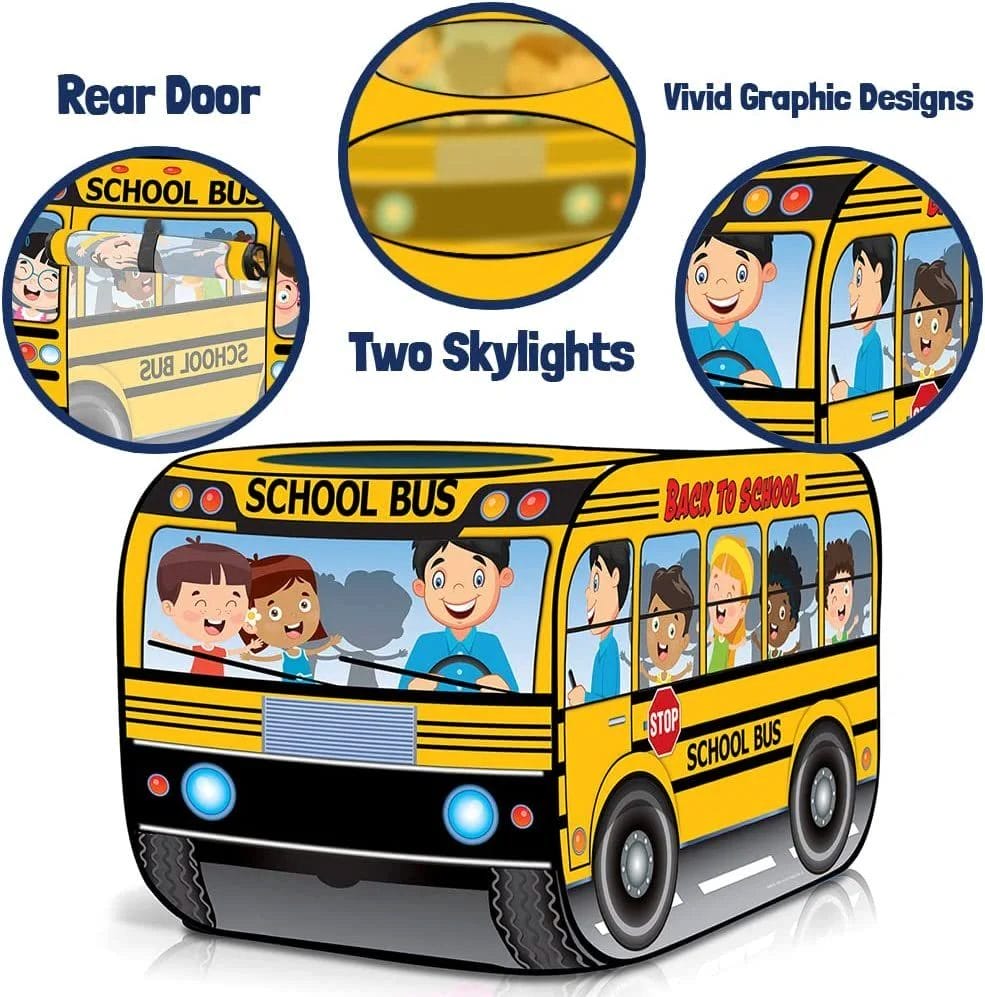 School Bus Pop-up Indoor Tent by ArtCreativity - Image 3