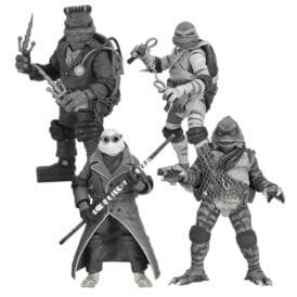 Universal Monster X Teenage Mutant Ninja Turtles Black and White 4 Pack by NECA