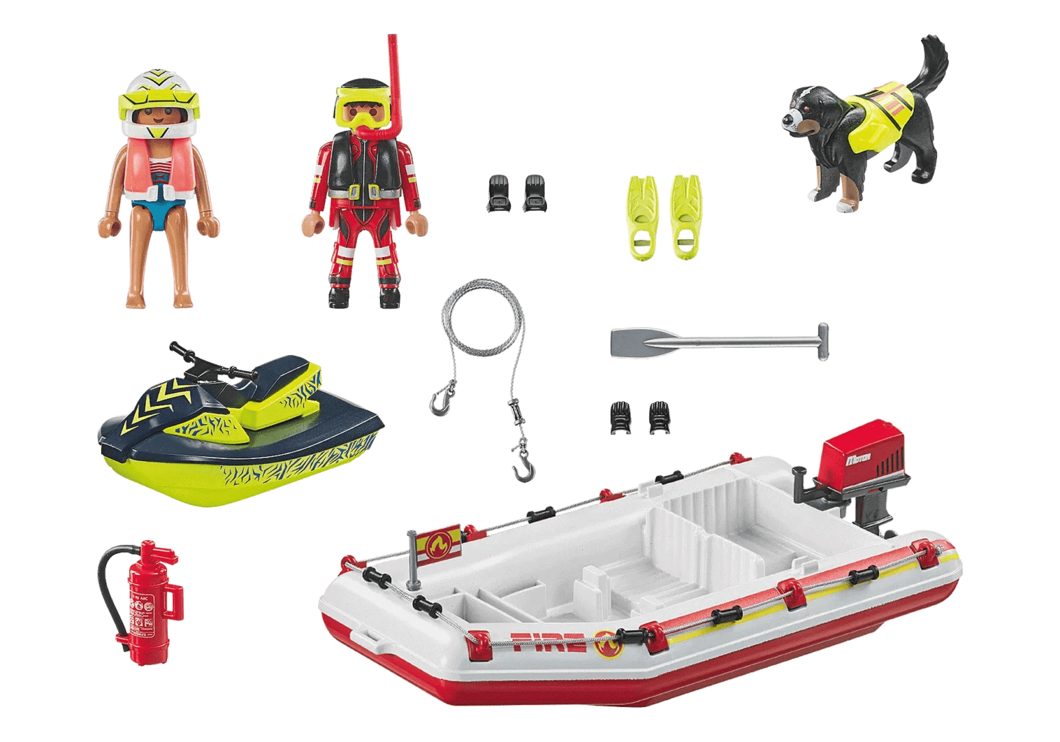 Playmobil Action Heroes Fireboat with Water Scooter 71464 - Image 7