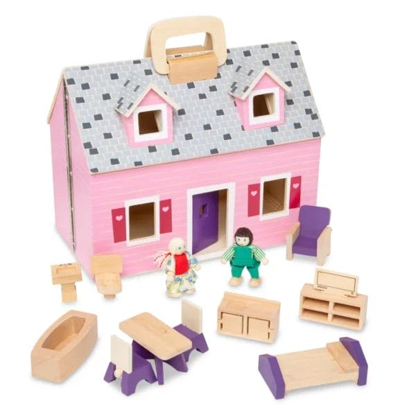 Melissa and Doug Fold and Go Wooden Dollhouse - Image 2