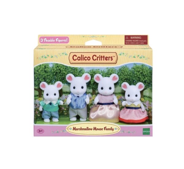 Calico Critters Marshmallow Mouse Family