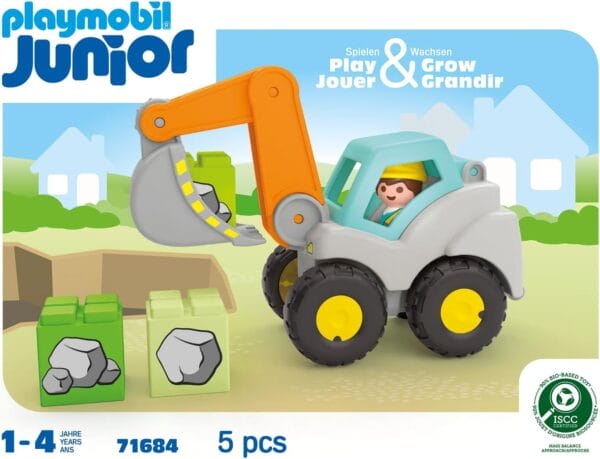 Playmbobil Junior Shovel Escavator 71684 - Image 2