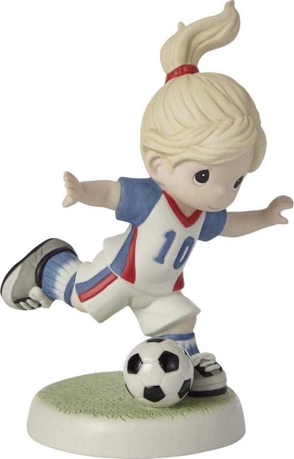 Precious Moments: Girl Playing Soccer- Set Your Goals High - Image 2