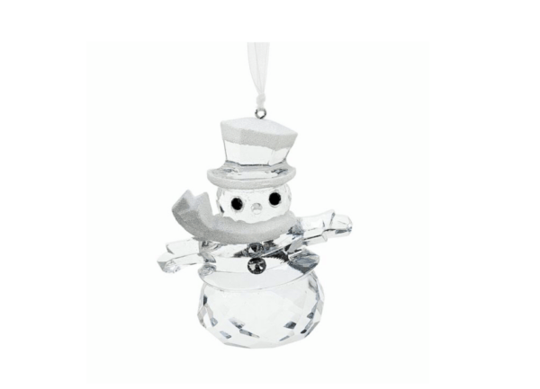Enesco: Facets Ornament- Snowman with Glitter
