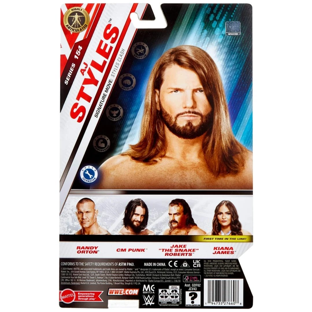 WWE: Basic Wrestling Action Figure- AJ Styles - Image 5