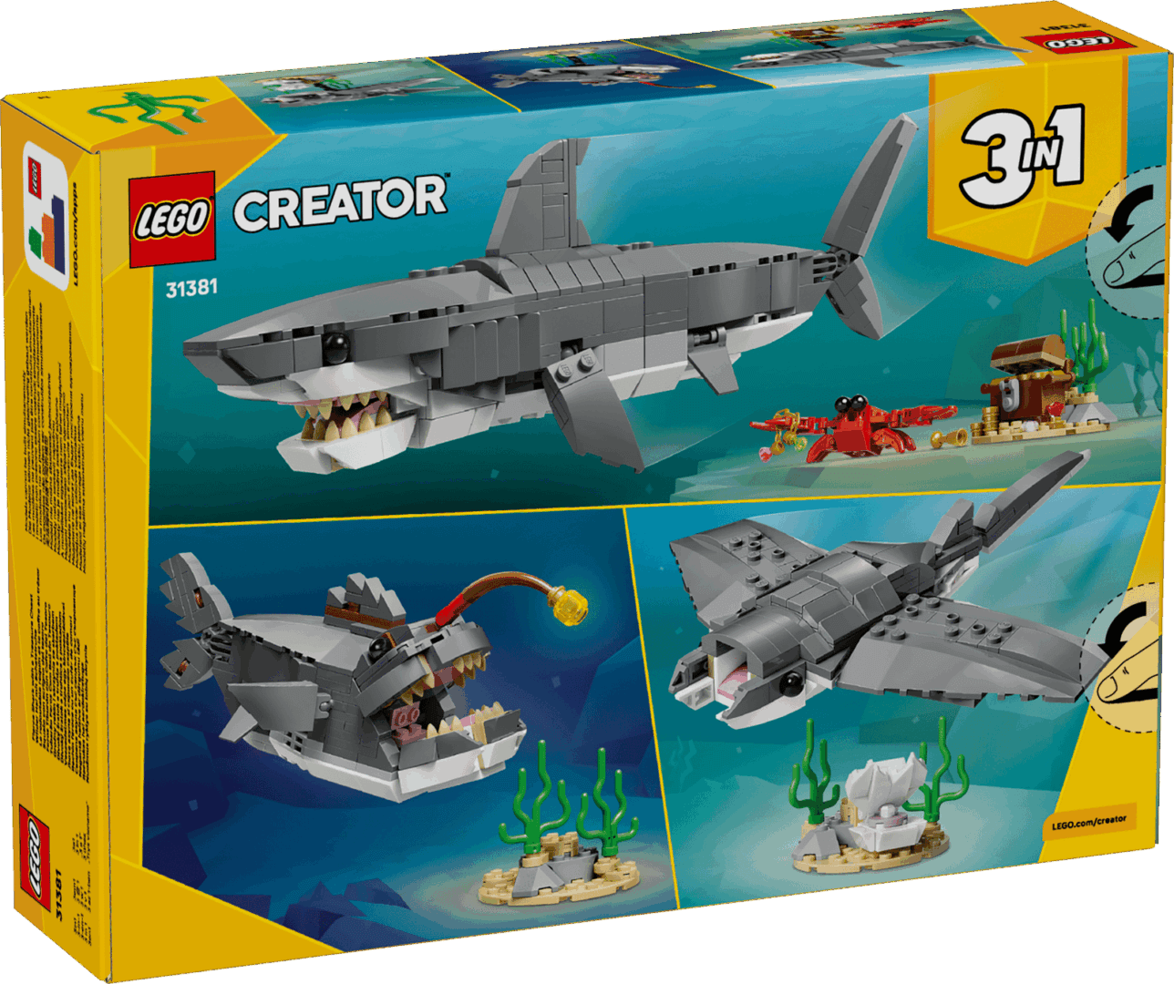 Lego: Fierce Shark With a Treasure Chest 31381 - Image 4